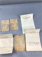 1930s Reddick Illinois receipts