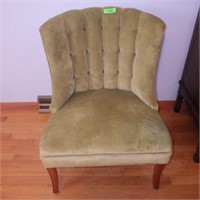 VINTAGE VELOUR CHAIR- NICE CONDITION- MATCHES #447