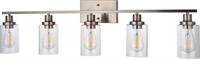 MELUCEE 5-Light Bathroom Vanity Light Nickel