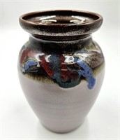 DK Clay Pottery Signed Vase Sanford, NC 6 1/2"