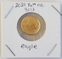 2021 1/10th Oz Gold Eagle US Coin