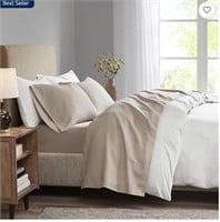 Madison Park 3M Microcell Queen Sheet Set in Khaki