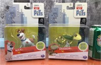 PETS movie action figures - Max & Dragon - sealed
