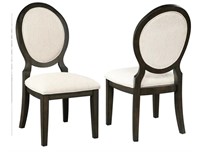 1 LOT 2-Coaster Oval Back Dining Side Chairs
