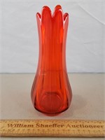 Vintage Smith Amberina Glass Swung Vase