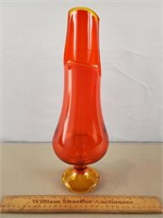 Mid Century Smith Amberina Glass Vase
