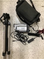 JVC camcorder with stand and case