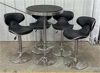 (Z) Modern Style Bar Top Table with Four Working