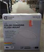 LED Color Changing Flush Mount Ceiling Light 16"R