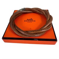 Hermes Leather Twist Bracelet