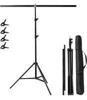 5x6.5ft Adjustable T-Shaped Backdrop Stand with Ca