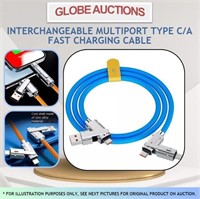 INTERCHANGEABLE MULTIPORT TYPE C/A CHARGING CABLE