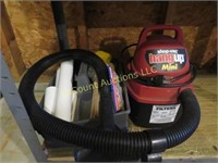 mini shop vac & tool holder w misc items