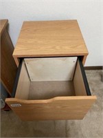 Wooden rolling file cabinet