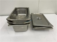 1/3 Size 4" S/S Steam Pan W/ Cover