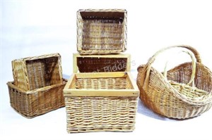 Assortment of Wicker & Woven Baskets