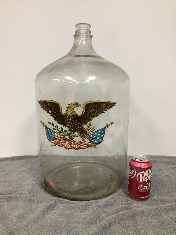 Glass Jar w/ Eagle on Front   NOT SHIPPABLE