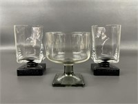 Two Di Saronno Glasses and one Goblet