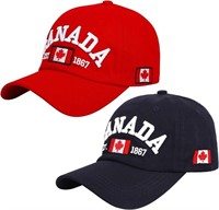 Knstol 2 PCS Canada Baseball Cap,Adjustable Canada