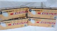 Four 4 pack crystal clear 40 g25 bulbs