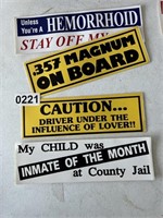 4 Vintage Bumper Stickers U234