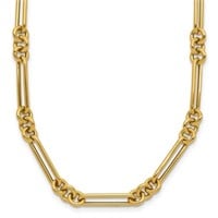 14K-  Fancy Link Contemporary Necklace