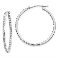 14 Kt- Diamond Hoop Earrings