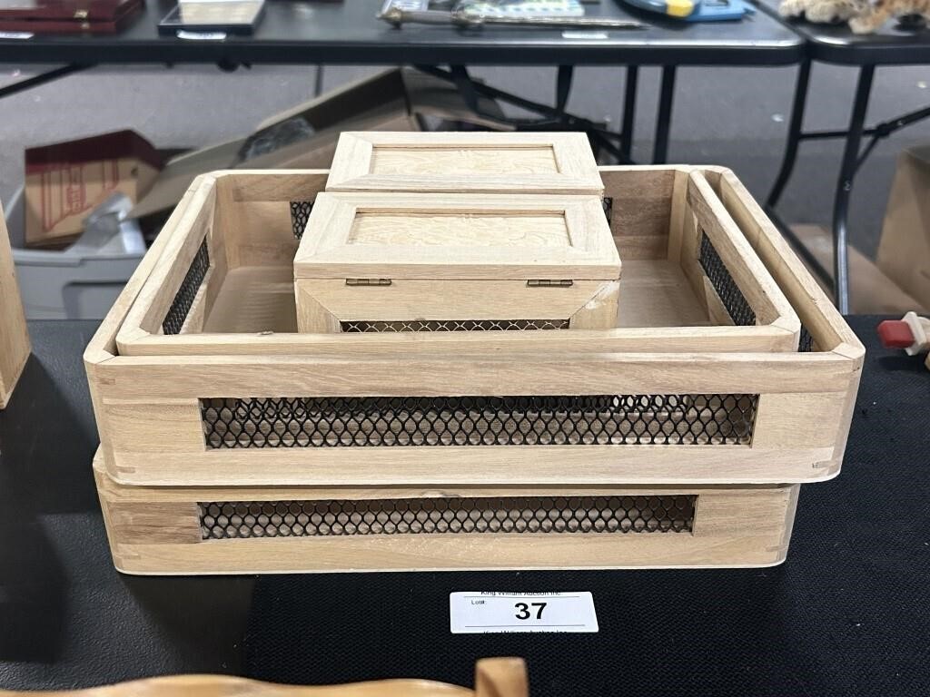 New Wooden Trays And Tinket Boxes