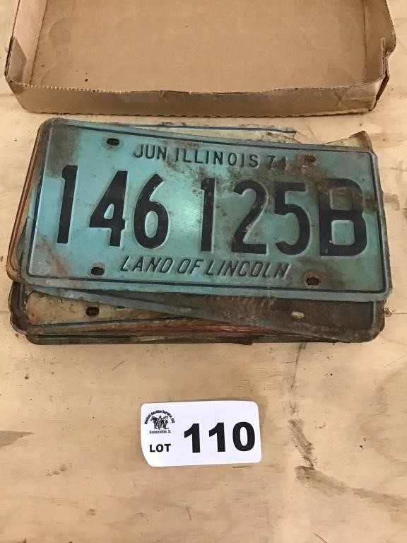 10 PAIRS 1070.s LICENSE PLATES