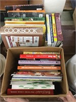 Two boxes of cookbooks