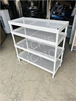 small metal utility shelf