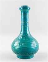 Chinese Green Porcelain Garlic Mouth Vase Qianlong