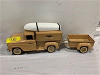 VINTAGE METAL TONKA SPORTMANS TRUCK & TRAILER