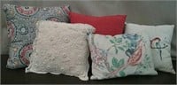 Tote-5 Throw Pillows, Assorted Sizes Colors