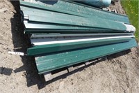 5 Sheets Of Green Steel 10Ft Long x 38"Wide