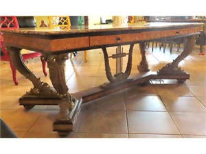 19th Century Italian Table/Desk (marble broken)