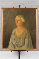 20th C Portrait Painting Signed Margaret Cobb
