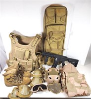 GUC Assorted Camo Airsoft Gear & Equipment w/Gun