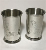 2 Salisbury Pewter Mississippi Julep Cup