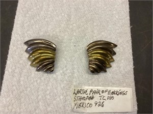 Large pair of clip on earrings
