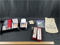 Lot of coin collecting related items shown