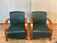 Pair of Vintage Krug Leather Lounge Chairs