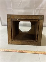 Vtg floor vent, accepts grate size of 10” x 8 1/2”