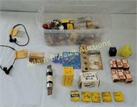 Assorted light bulbs, fuses, wire splice