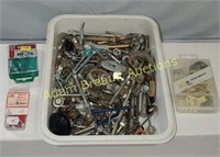 Assorted bolts, nuts, screws, nails, washers