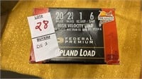 Partial box of federal 20 gauge 2 3/4 inch, 1 oz,