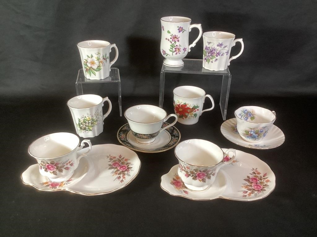 Bone China & Porcelain Cups & Saucers