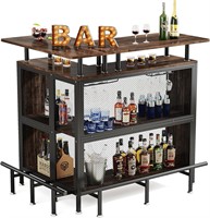 Mini Liquor Table Cabinet  Black+brown