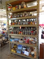 CONTENTS OF SHELF, HARDWARE, TOBACCO TINS