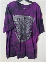 Affliction Purple Tie Dye Shirt